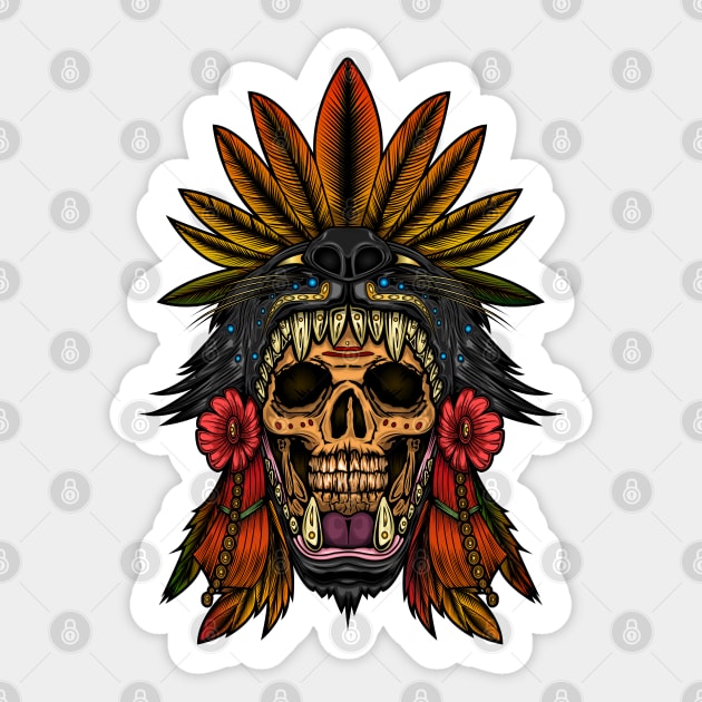 Aztec Warrior Sticker by adamzworld